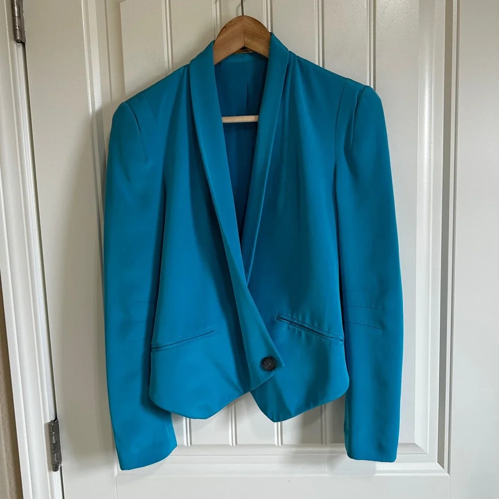 Rebecca Minkoff Blazer Jacket Draped Open Front‎ Career XS